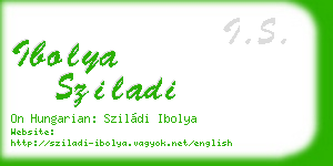 ibolya sziladi business card